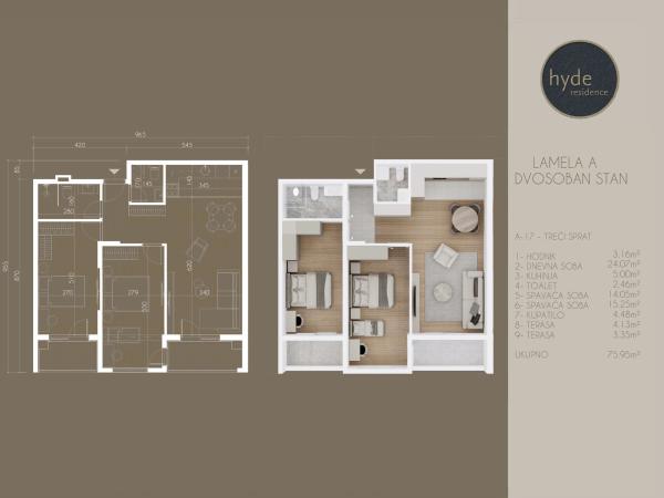 Hyde Residence - lamela A -- stan 17